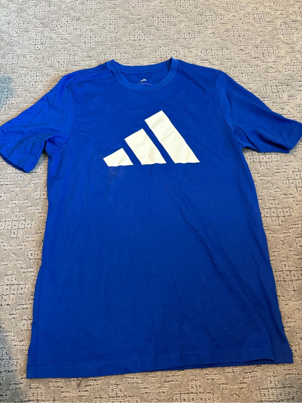 adidas Royal Blue Tee with White Logo